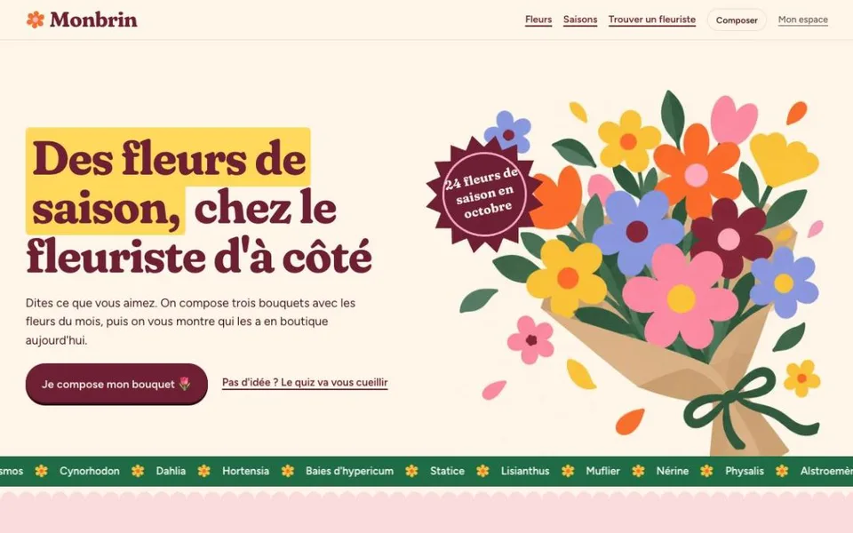 Page d'accueil du site Monbrin